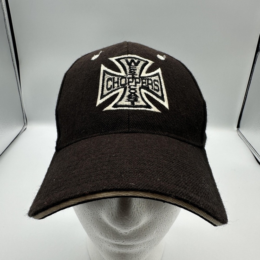West Coast Choppers Hat Cap Strap Back Black HUYU CAP Biker Mens One Size